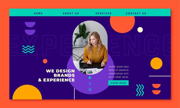 graphic designer   landing page template