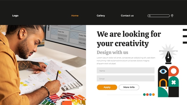 Graphic designer  landing page