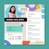 Free vector graphic designer  online resume