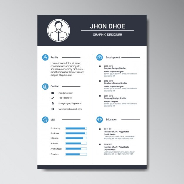graphic designer resume template