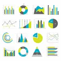 Free vector graphs flat elementss set