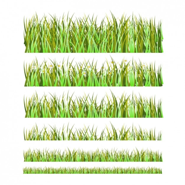 Free vector grass borders pack