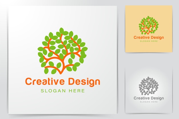 Free vector grass logo ideas. inspiration logo design. template vector illustration. isolated on white background