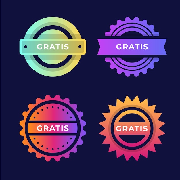 Vettore gratuito design gratuito della raccolta di etichette