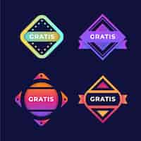 Vettore gratuito design gratuito della raccolta di etichette