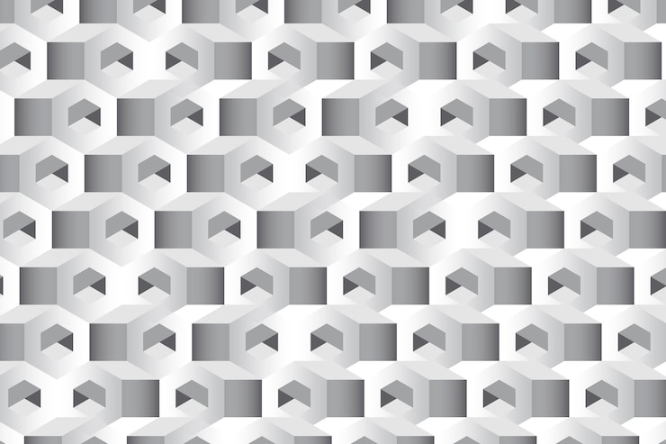 Free Vector gray 3d hexagonal pattern background