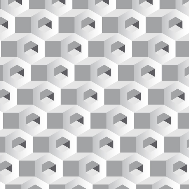 회색 3D 육각형 패턴 배경