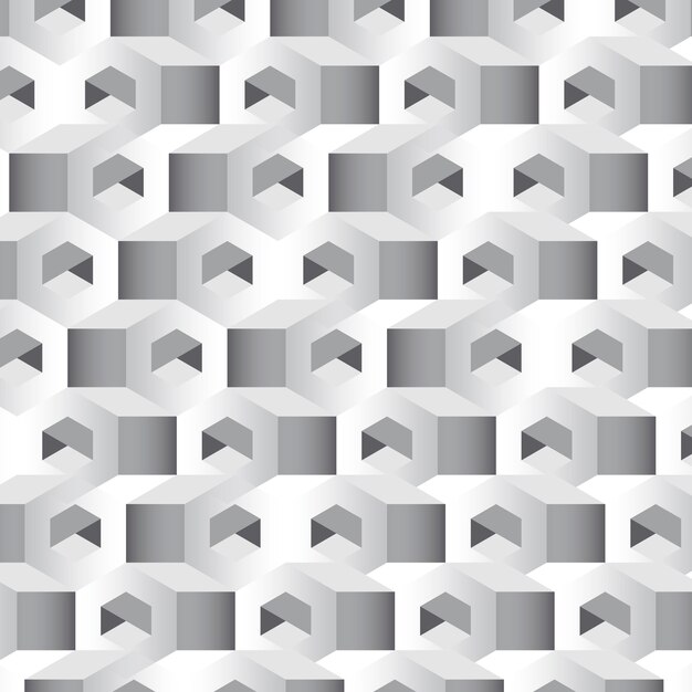 Gray 3D hexagonal pattern background