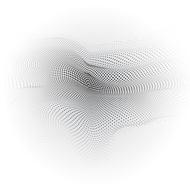 Free vector gray abstract background with wavy shapes