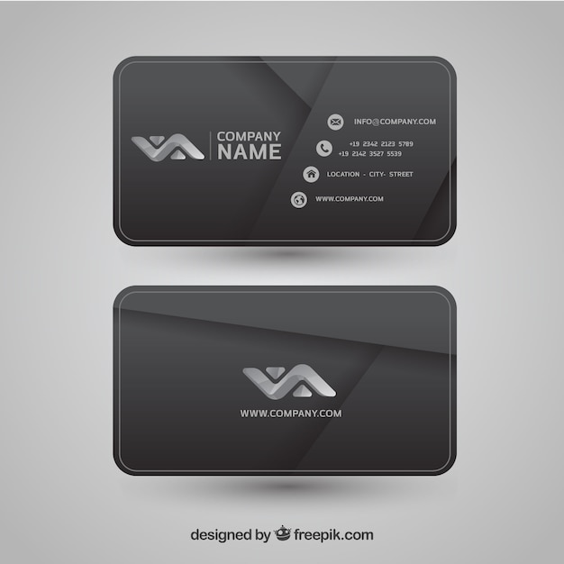 Gray abstract corporate card