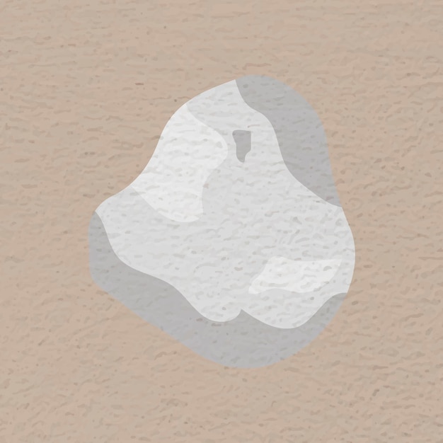 Free vector gray abstract stone shape, sticker vector