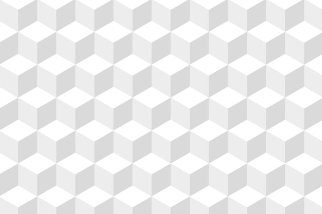 Free vector gray background vector in white cube patterns