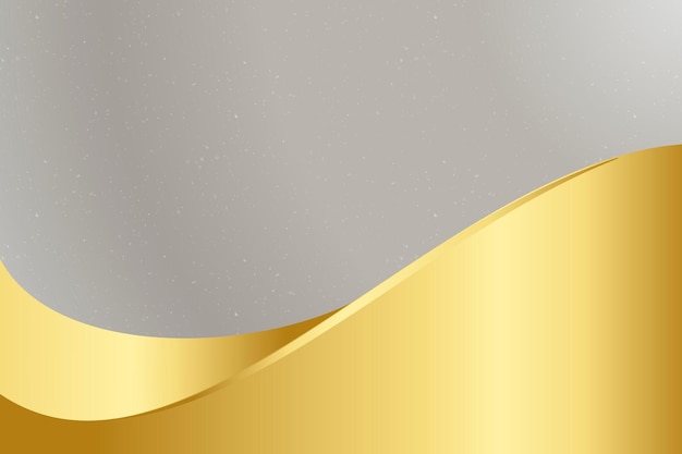 金色の波と灰色の背景ベクトル