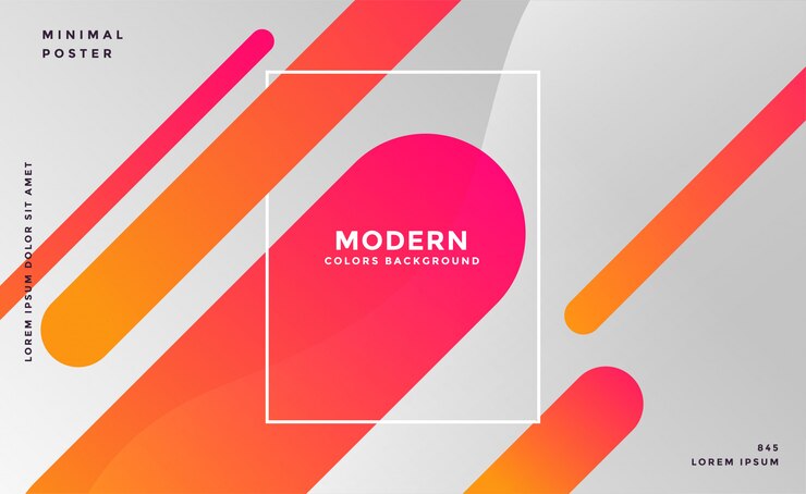Free Vector gray background with colorful abstract lines