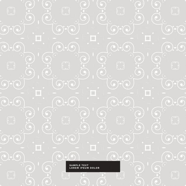 Free vector gray background with a floral pattern