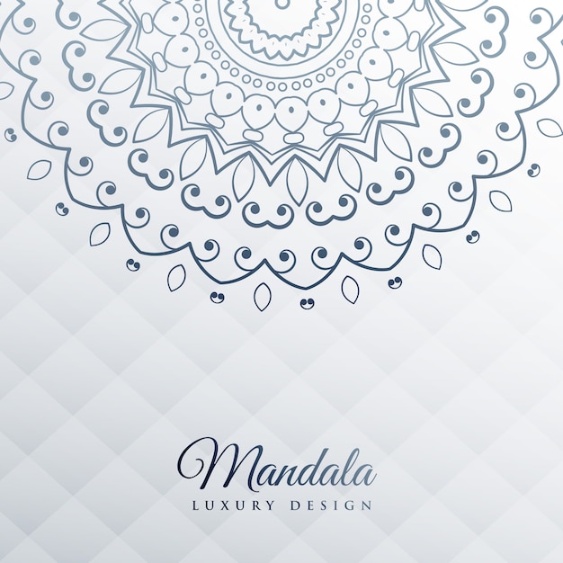 Free vector gray background with mandala decoration