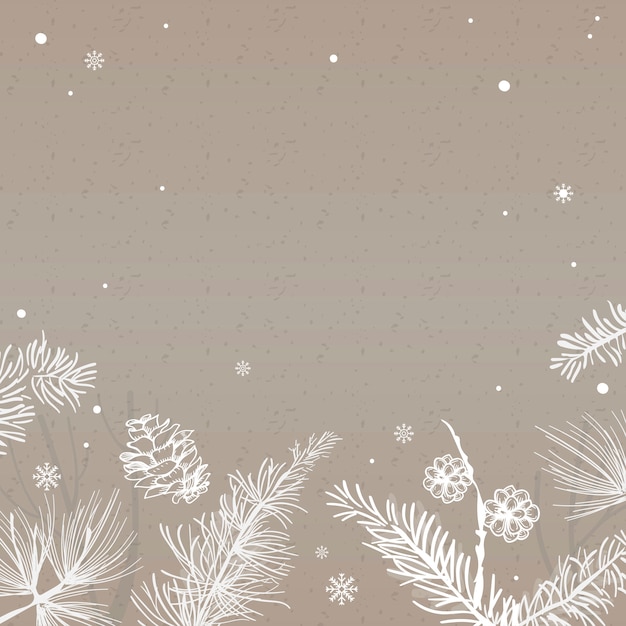 Free vector gray background with winter decoration vector