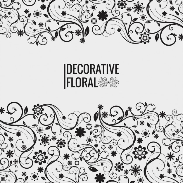 Free vector gray decorative floral background
