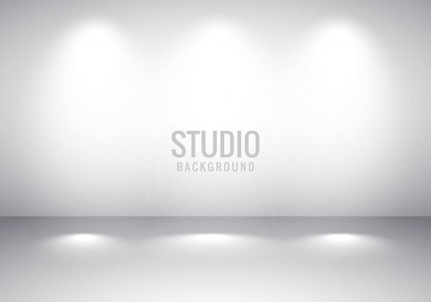 Free vector gray empty room studio gradient