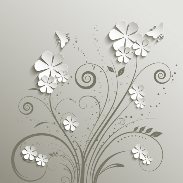 Free vector gray floral background