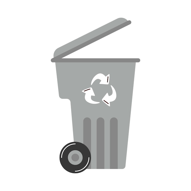 Free vector gray garbage pot ecology