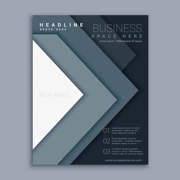 Vettore gratuito elegante design minimale brochure business flyer