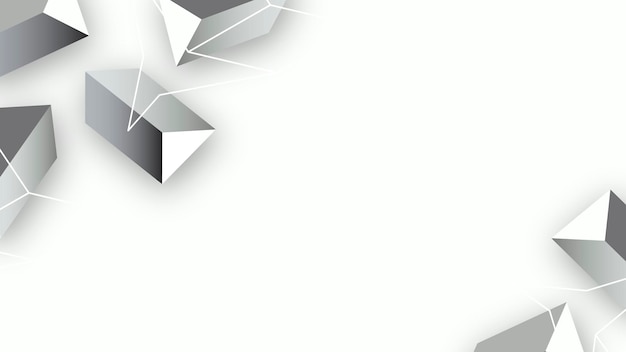 Gray geometrical shapes social banner