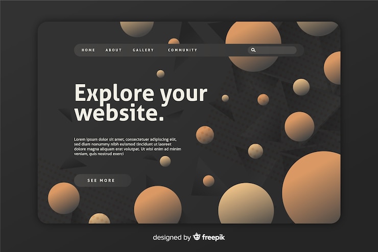 Free Vector gray gradient geometric shapes landing page template