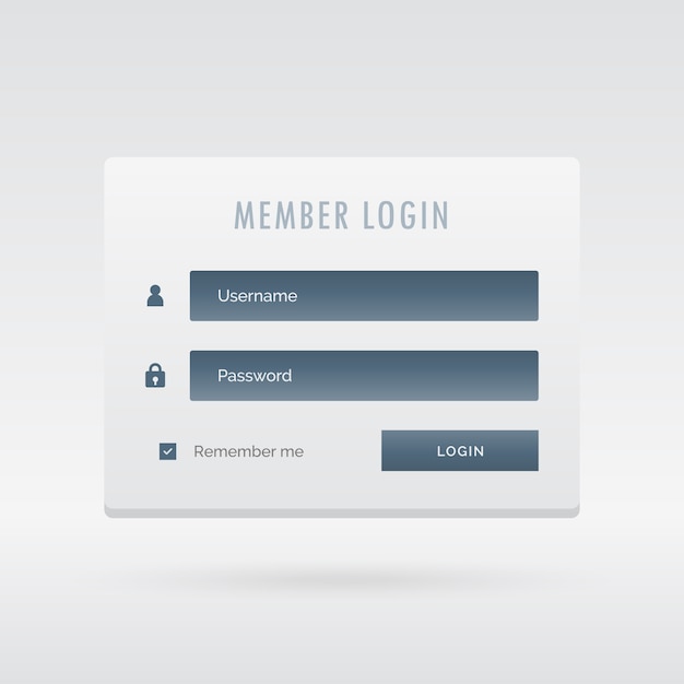 Gray login template