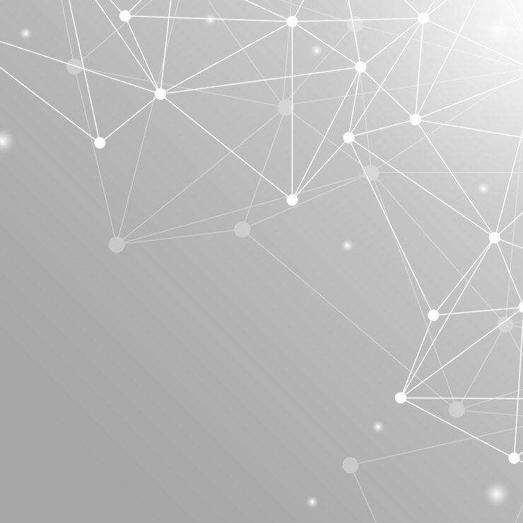 Free Vector gray neural network illustration