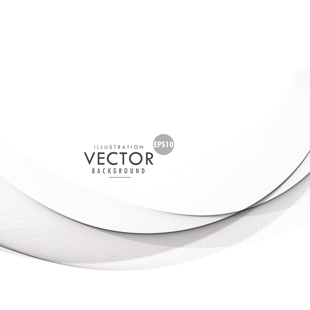Бесплатное векторное изображение Чистый серый фон волны вектор