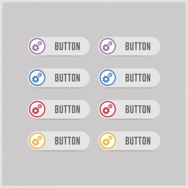 Бесплатное векторное изображение Сайт набор кнопок