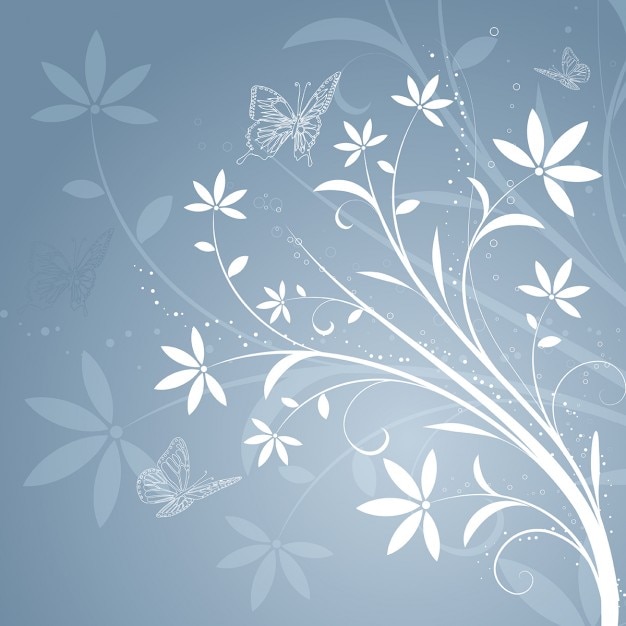 Free vector gray and white floral background