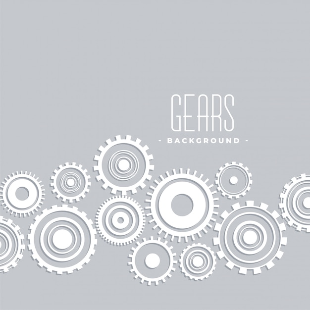 Free vector gray with white gears connection design