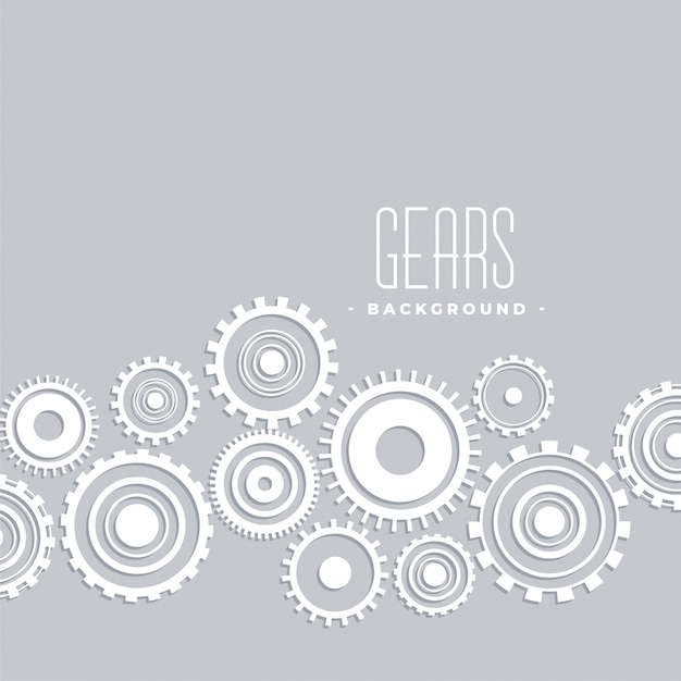 Gray with white gears connection design