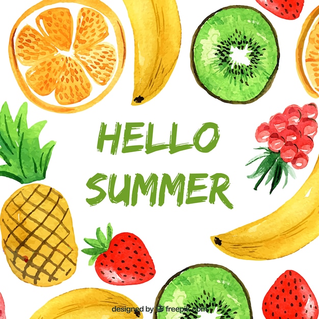 Отличный фон с летними фруктами