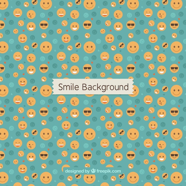 Free vector great background with variety of emoticons