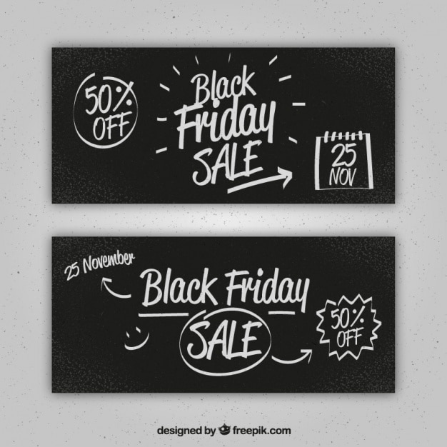 Grandi striscioni black friday con sconti