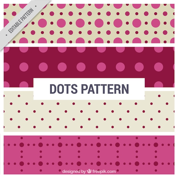 Free vector great dots patterns in pink tones