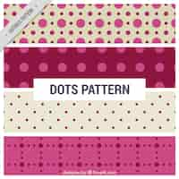 Free vector great dots patterns in pink tones