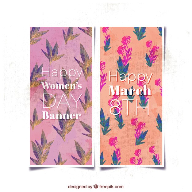 Great floral banners for women's day