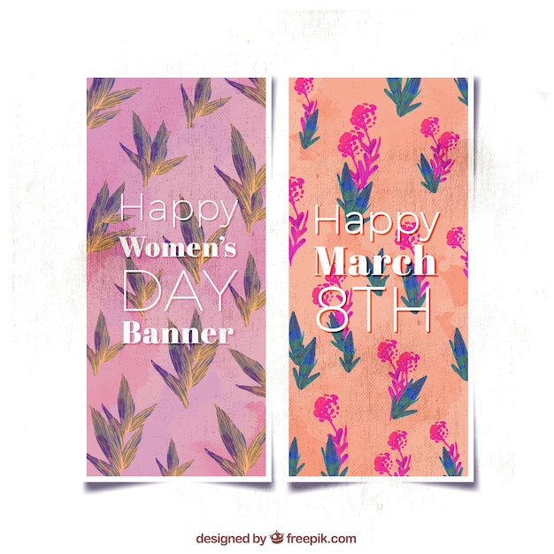 Большие цветочные баннеры для женского дня