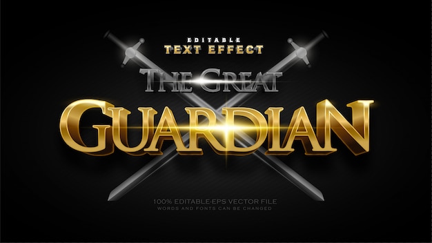 The great guardian text effect