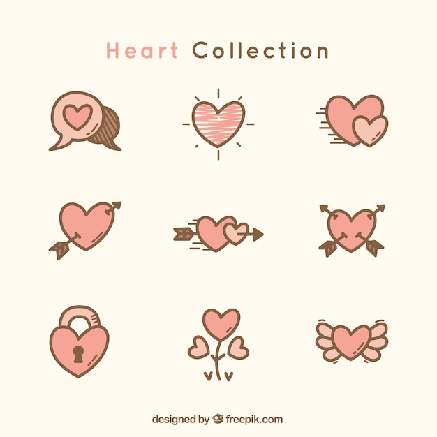 Free vector great heart collection