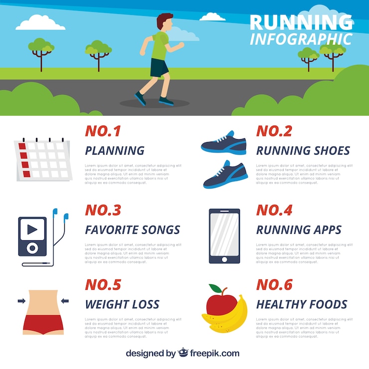 無料Vector 6つのステップで実行することの素晴らしいinfographic