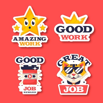 Good job stickers Vectors & Illustrations for Free Download