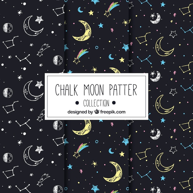 Great moon patterns with drawings