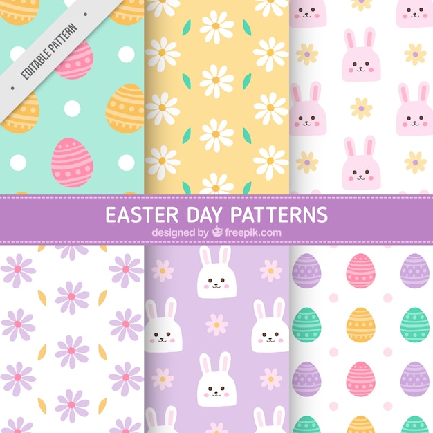 Great pack of decorative patterns for easter day