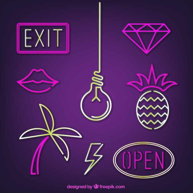 Great pack of neon lights items