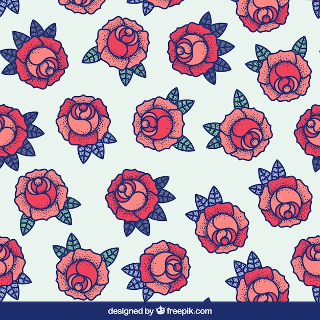 Free vector great pattern of roses